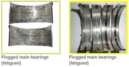 Flogged main bearings diagnostic